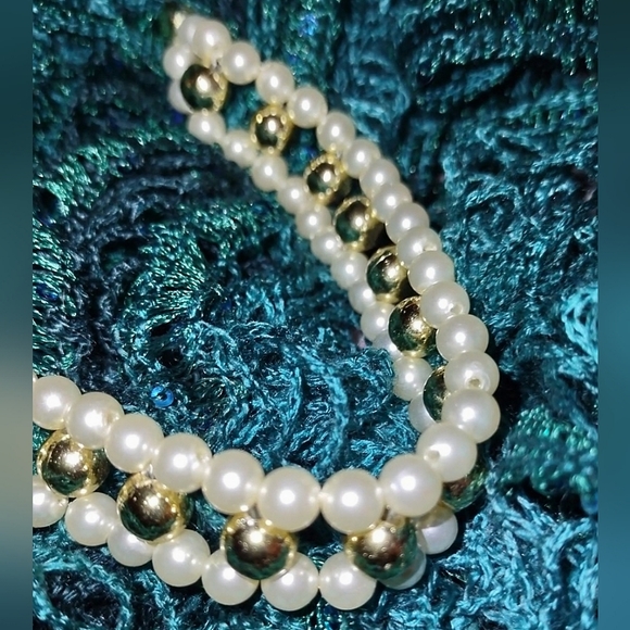 Woven Pearl Choker Necklace - Picture 4 of 10